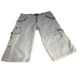 Pantaloni dama, culoarea alb, model trei sferturi