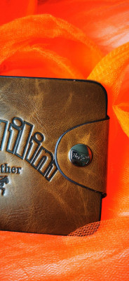 Portofel Barbatesc Piele - Bailini Genuine Leather Maro 1 foto