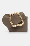 Answear Lab curea de piele femei, culoarea maro