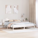 vidaXL Cadru de pat Alb Lemn 200 x 200 cm Durabil