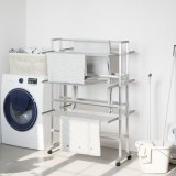 vidaXL Uscător de rufe cu roți, 89x64x129 cm, aluminiu
