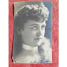 Fotografie tip carte postala, tanara, 1903