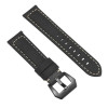 Curea piele naturala compatibila Pebble Time, Telescoape QR, 22mm, Negru Mat, Very Dream