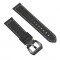 Curea piele naturala compatibila Honor Magic Watch 2 46mm, Telescoape QR, 22mm, Negru Mat