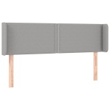 Cumpara ieftin Tablie de pat cu aripioare gri deschis 147x16x78/88 cm textil