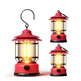 Lamp&Auml; portabil&Auml; camping ro&Egrave;ie, felinar vintage cu c&Atilde;&cent;rlig, 21 cob led, intensitate reglabil&Auml;, 360&Acirc;&deg; iluminare, 5w, abs, 10.8x14 cm