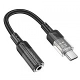 Adaptor Audio USB-C - 3.5mm HOCO LS37, Negru