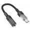 Adaptor Audio USB-C - 3.5mm HOCO LS37, Negru