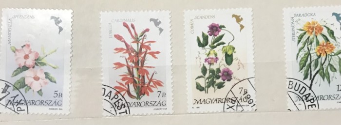 (A) Timbre straine serii tematica Flora Ungaria