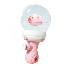 Pistol cu Apa pentru Copii, Flippy, Multifunctional, Capacitate 300 mL, Model Purcelus, 9x9x17cm, Plastic, Roz foto