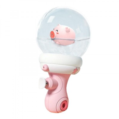 Pistol cu Apa pentru Copii, Flippy, Multifunctional, Capacitate 300 mL, Model Purcelus, 9x9x17cm, Plastic, Roz foto