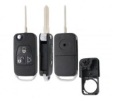 Set 2 bucati - Carcasa cheie Topautochei&amp;#174; compatibila cu Mercedes Benz A C E S W168 W202, 3 butoane, lamela HU72