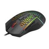 Mouse Gaming Redragon Reaping, 12400 DPI, RGB, 6 Butoane Programabile, Senzor Pixart 3327, Negru