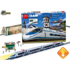 Trenulet electric High Speed cu statie, indicator de sina si tunel