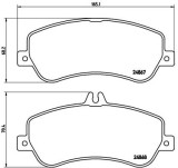 BREMBO P 50 086 PRIME LINE set placute frana,frana disc