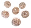 Set 6 Inele Servetele Crystal Luxury Gold 4.5cm, Inele Port-Servetele Masa Elegante, Suport Servetele Decorative