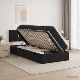 Cumpara ieftin Pat cu LED si saltea Negru 100 x 200 cm Catifea