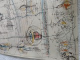 Desen Aurel Acasandrei ,penita si culoare. ,,Muzica Sferelor,, Exceptional, Abstract, Cerneala, Impresionism