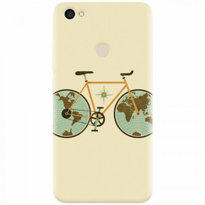 Husa silicon pentru Xiaomi Redmi Note 5A, Retro Bicycle Illustration