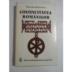 CONTINUITATEA ROMANILOR - NICOLAE STOICESCU