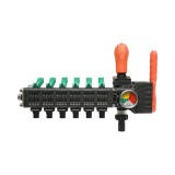 Distribuitor pentru erbicidator cu 6 cai si manometru cu glicerina 25 bar
