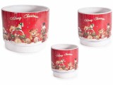 Cumpara ieftin Set 3 ghivece Caciun ceramica multicolora &Oslash; 17,5 cm x 14,5 H, &Oslash; 13 x 12,5 H, &Oslash; 10,5 x 11 H