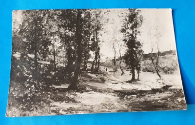 Carte Postala veche RPR - Luminis in Padure - Grigorescu foto