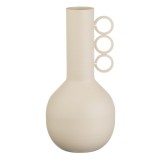 Vază Metalică, Model Special, Culoare Bej, &Icirc;nălțime 22.5cm, Diametru 11cm