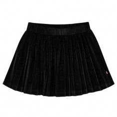 Fusta plisată pentru copii cu lurex, negru, 92