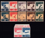 ROMANIA 1946 LP 199 LP 200 OSP DANTELAT+NEDANTELAT+POSTA AERIANA SERII MNH