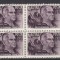 UNGARIA 1945 ENDRE BAJCSY-ZSYLINSZKY BLOC DE 4 TIMBRE MNH