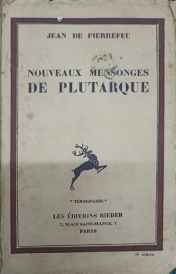 NOUVEAUX MENSONGES DE PLUTARQUE-JEAN DE PIERREFEU-238444 foto