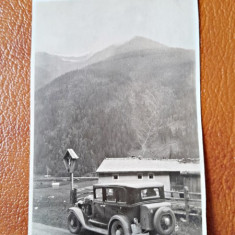 Fotografie, cu masina la munte, perioada interbelica
