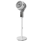 HOMCOM Ventilator de podea silențios 20 dB pentru dormitor, ventilator cu oscilare la 90&deg;, 8 trepte și lumină LED, alb | Aosom Romania