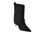 Botine elegante EPICA negre, 1701, din piele intoarsa