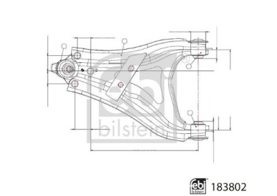 FEBI BILSTEIN 183802 Brat, suspensie roata foto