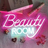 Lampa LED Neon Beauty Room, 42.5x25cm, Roz, CMCLASS