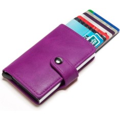 Portofel RFID iUni P2, 10 carduri, Mov