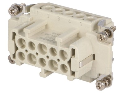 Conector HDC Inserturi Mamă 10 PE 16A foto