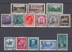 ROMANIA 1938 LP 128 CENTENARUL NASTERII REGELUI CAROL SERIE SARNIERA foto