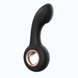 Vibrator Anal Tim, 12 Moduri Vibratii, Silicon, USB, Negru, 12.9 cm, Guilty Toys