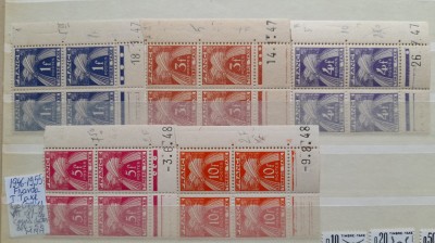 1946-1955 France tip Gerbes YT=81-86 bl4 coins dates MNH foto