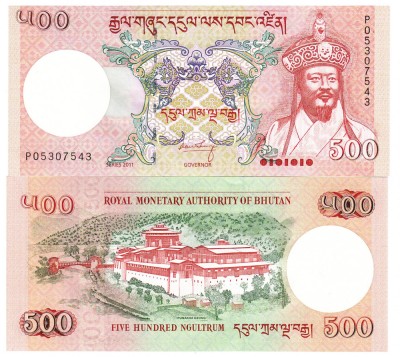 Bhutan 500 Ngultrum 2011 P-33b UNC foto