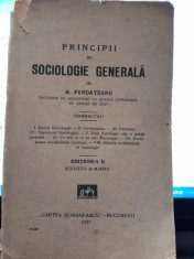 PRINCIPII DE SOCIOLOGIE GENERALA - H. FUNDATEANU foto