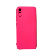 Huse silicon antisoc cu microfibra pentru Xiaomi Redmi 9A 4G Roz Neon