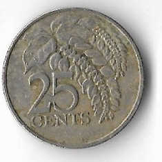 Moneda 25 cents 1980 - Trinidad Tobago
