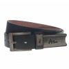 Curea barbati, casual-eleganta, din piele ecologica, latime 3.5 cm, negru - CK152N, CK LEATHER