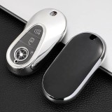 Husa Cheie Smartkey Compatibila cu Mercedes Benz 3 Butoane Gri TPU+PC S Class W223 2020 2021