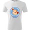Tricou Personalizat Alb cu Catelus Zambitor , Design Amuzant pentru Barbati
