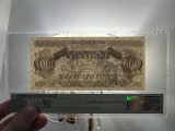 Bancnota 100 lei Decembrie 1947 Filigran orizontal Rara PMG 65 EPQ UNC